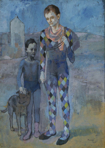 Quadro dois acrobatas e um cão (1905), exposto no museu MoMA. [3]
